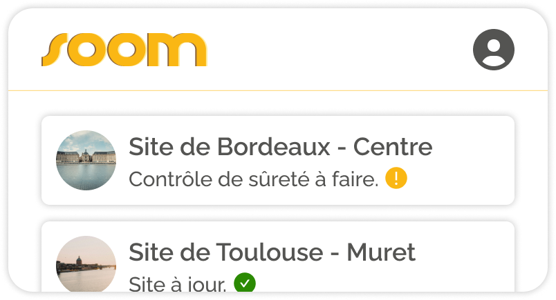 Aperçu du suivi des établissements dans SOOM