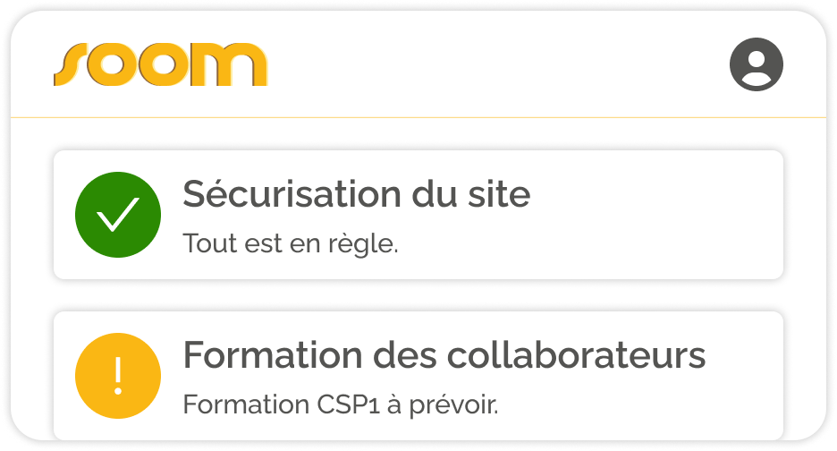 Aperçu SOOM : suivi des actions de prévention